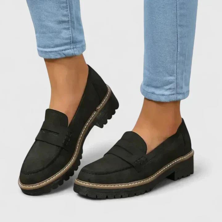 Suede Chelsea Boots for Women with Chunky Platform Sole