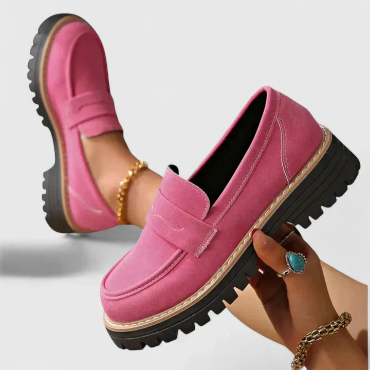 Suede Chelsea Boots for Women with Chunky Platform Sole