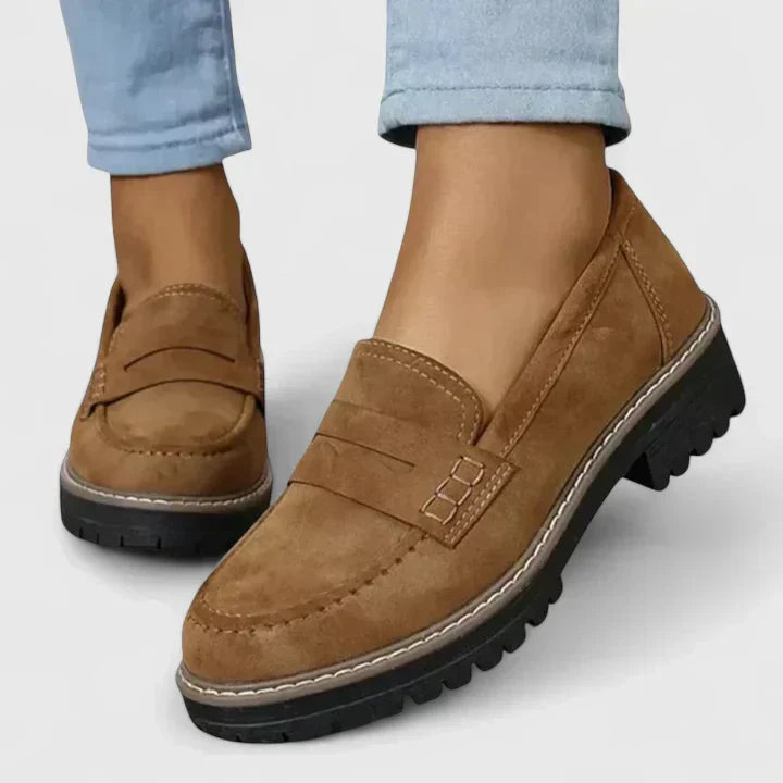 Suede Chelsea Boots for Women with Chunky Platform Sole