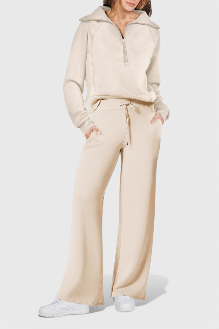 Two Piece Outfit Set Lightweight Casual Lounge Wear for Women