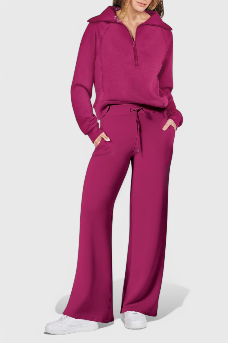 Two Piece Outfit Set Lightweight Casual Lounge Wear for Women