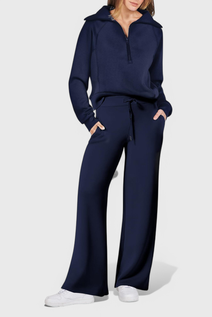 Two Piece Outfit Set Lightweight Casual Lounge Wear for Women