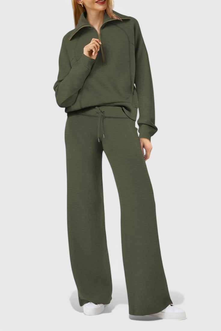 Two Piece Outfit Set Lightweight Casual Lounge Wear for Women