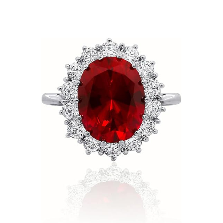 Ruby Statement Ring in White Gold | Scarlet Crown Design