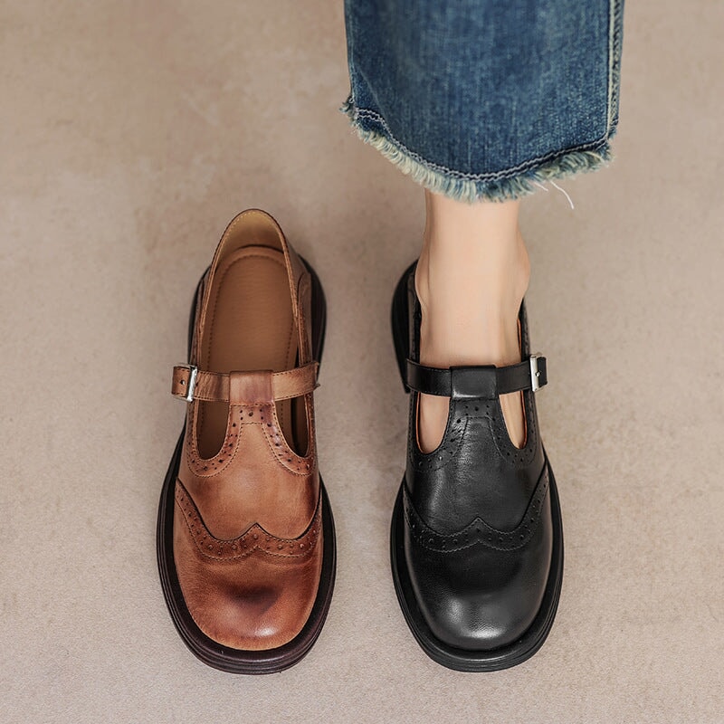 Mary Jane Flats for Women - Classic Strap Shoes