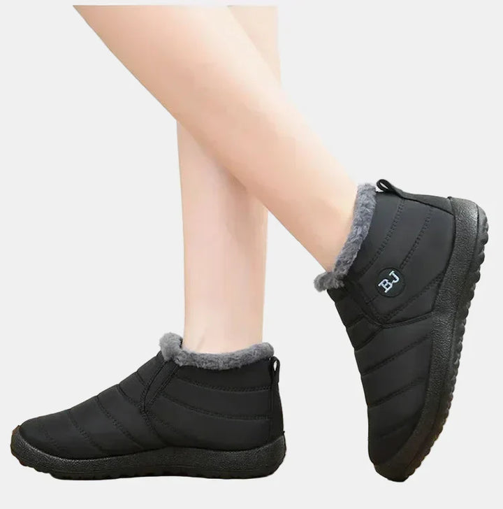 Waterproof Winter Boots for Women Fleece Lined Slip On Ankle
