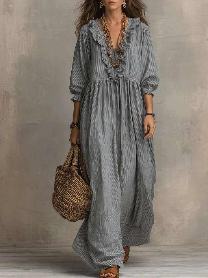 Boho Maxi Dress Long Sleeve Women's Flowing Dress