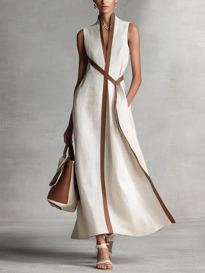 Sleeveless Maxi Dress for Women - Flowing A-Line Silhouette