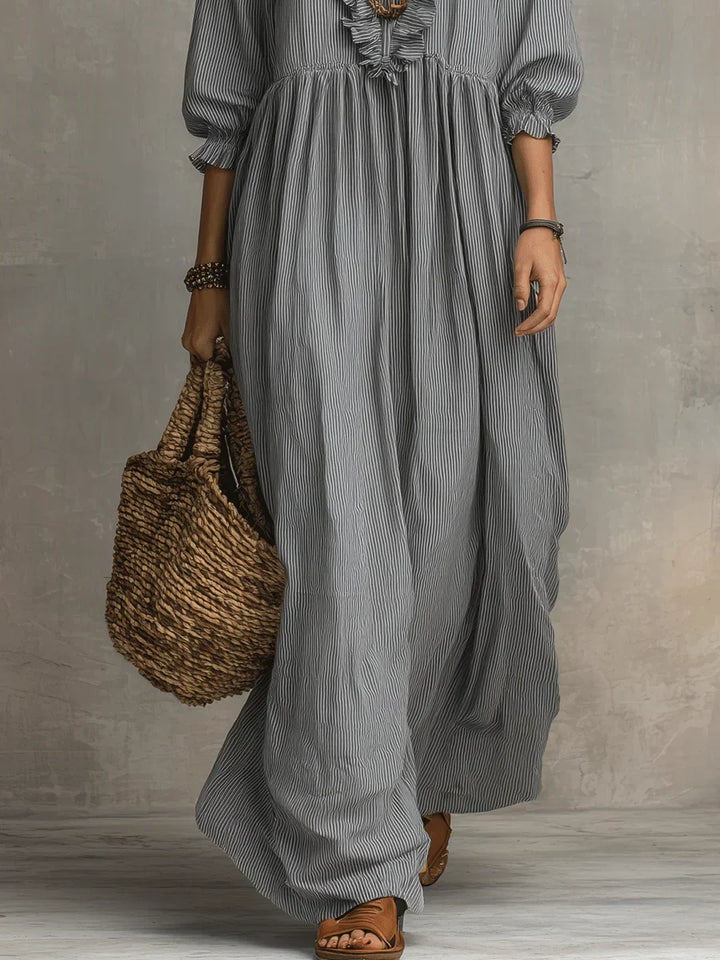 Boho Maxi Dress Long Sleeve Women's Flowing Dress