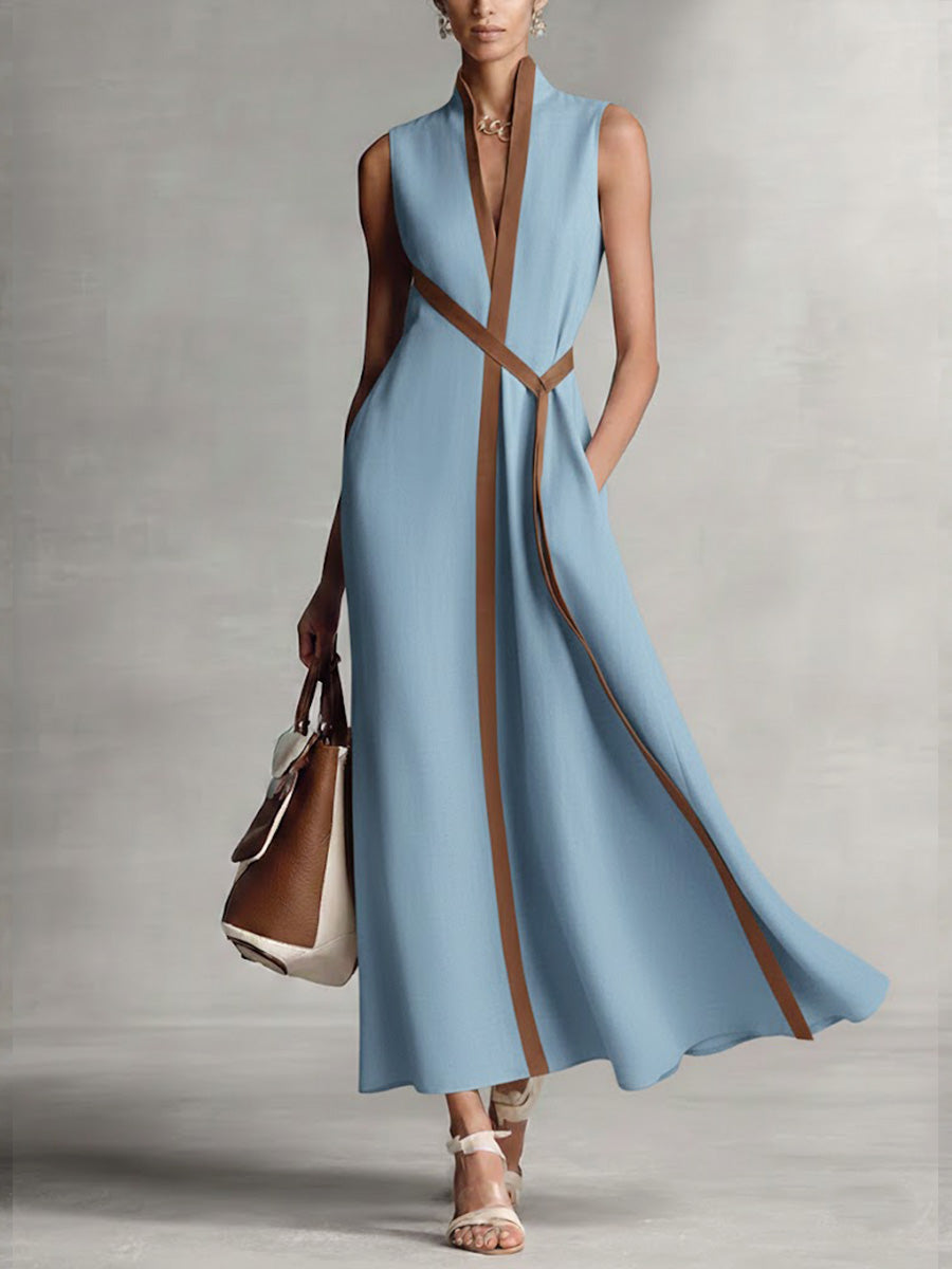 Sleeveless Maxi Dress for Women - Flowing A-Line Silhouette