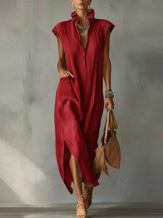 Ruffle Maxi Dress for Women - Flowy Spring Dress