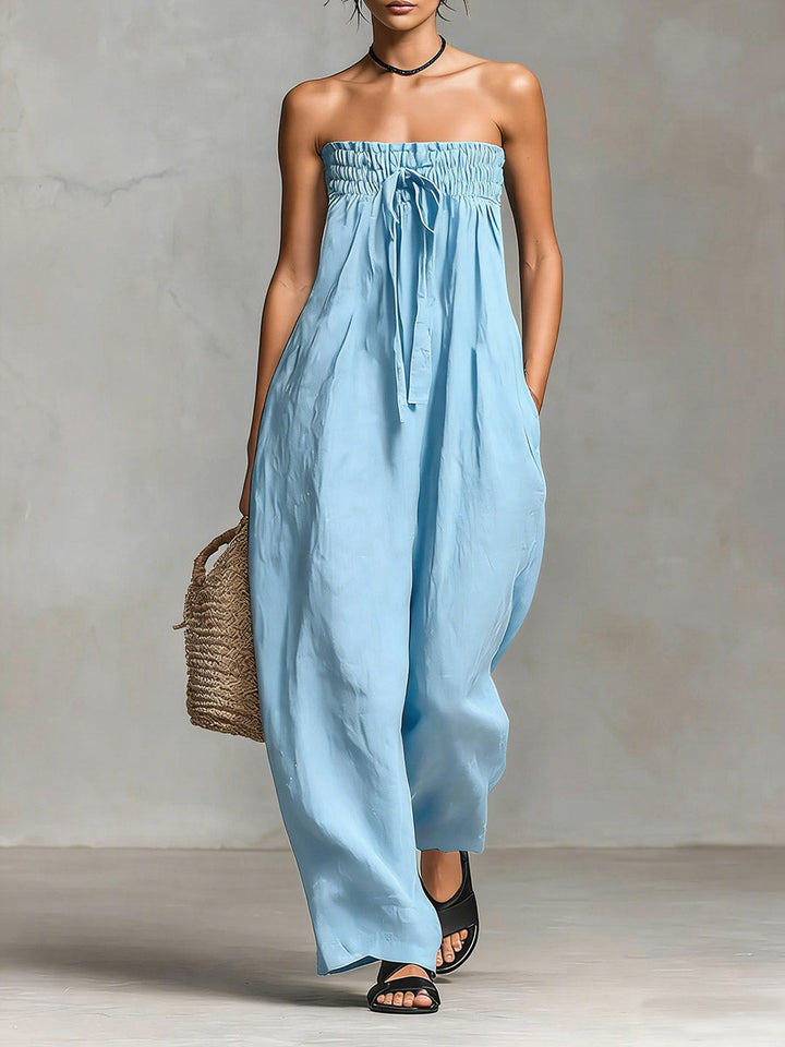 Strapless Maxi Dress | Flowing Elegant Summer Dress