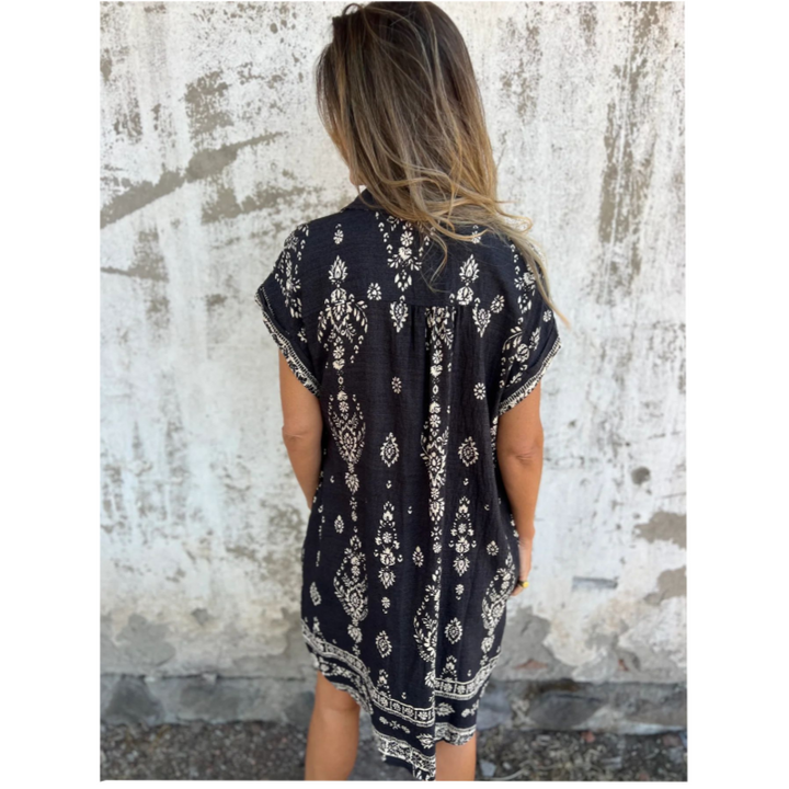 Vintage Boho Dress for Women | Relaxed Fit Midi Dress