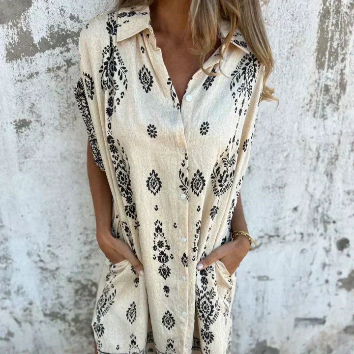 Vintage Boho Dress for Women | Relaxed Fit Midi Dress
