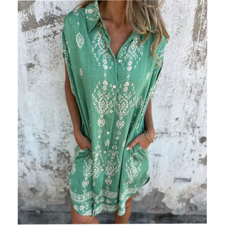 Vintage Boho Dress for Women | Relaxed Fit Midi Dress