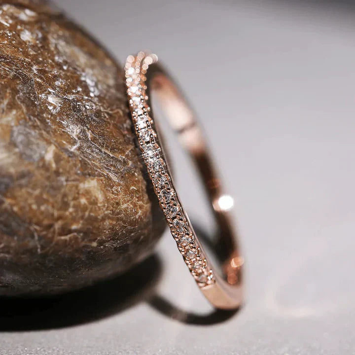 Gold Statement Ring | Wide Band Textured Finish