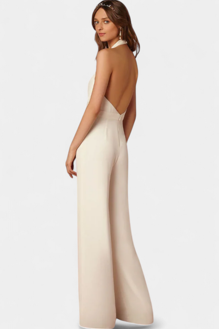 Wide Leg Jumpsuit for Women - Sleek Modern Silhouette