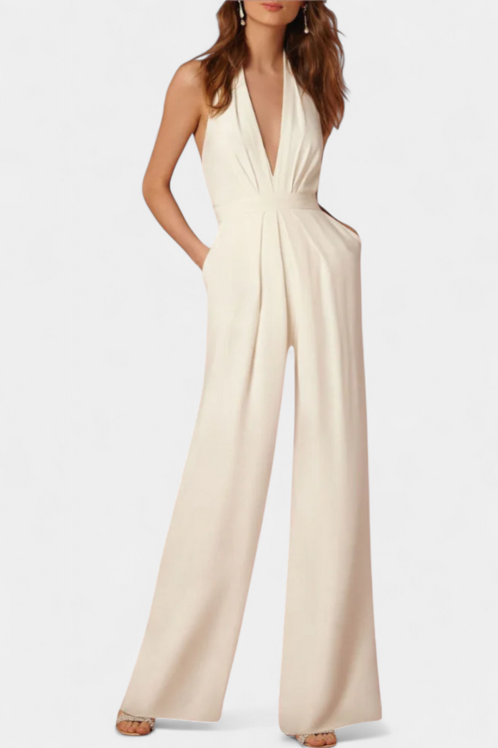 Wide Leg Jumpsuit for Women - Sleek Modern Silhouette