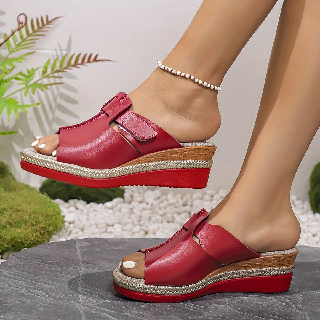 Platform Wedge Sandals for Women - Adjustable Espadrille Sandals