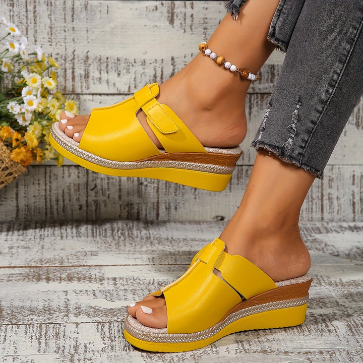 Platform Wedge Sandals for Women - Adjustable Espadrille Sandals