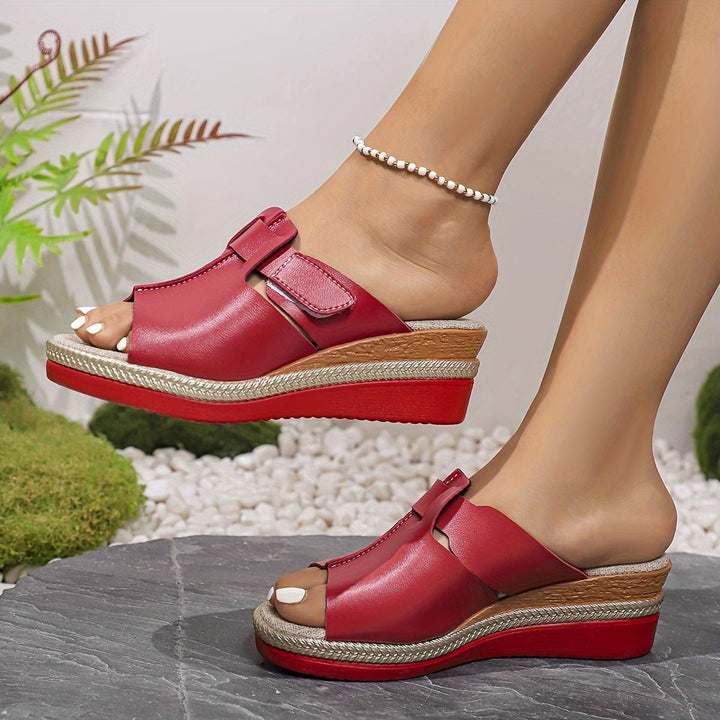 Platform Wedge Sandals for Women - Adjustable Espadrille Sandals