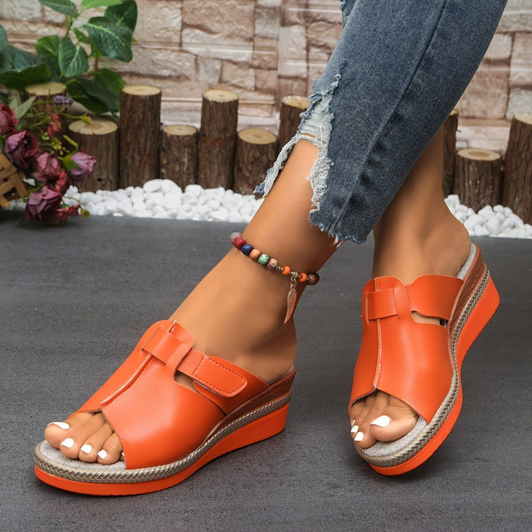 Platform Wedge Sandals for Women - Adjustable Espadrille Sandals