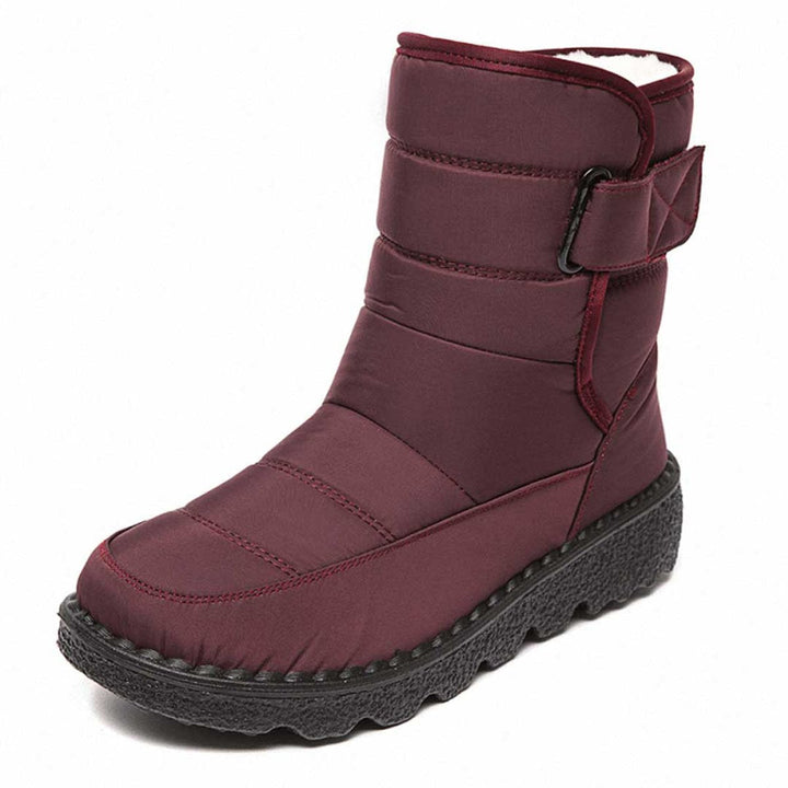 Quilted Winter Boots for Women with Fur Lining and Non Slip Sole