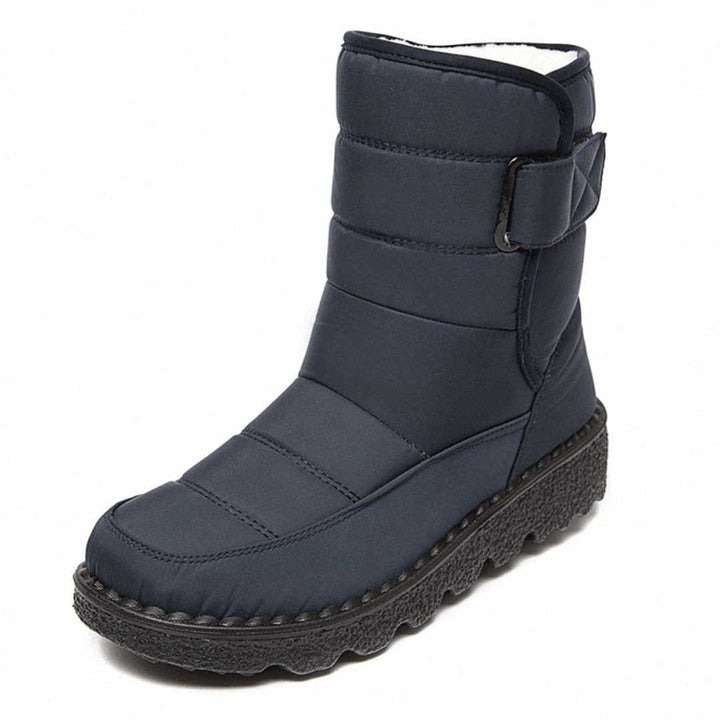 Quilted Winter Boots for Women with Fur Lining and Non Slip Sole