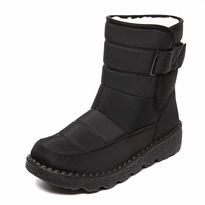 Quilted Winter Boots for Women with Fur Lining and Non Slip Sole