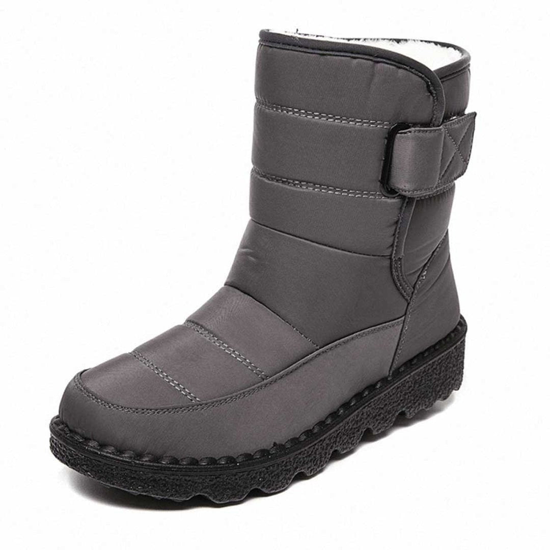 Quilted Winter Boots for Women with Fur Lining and Non Slip Sole