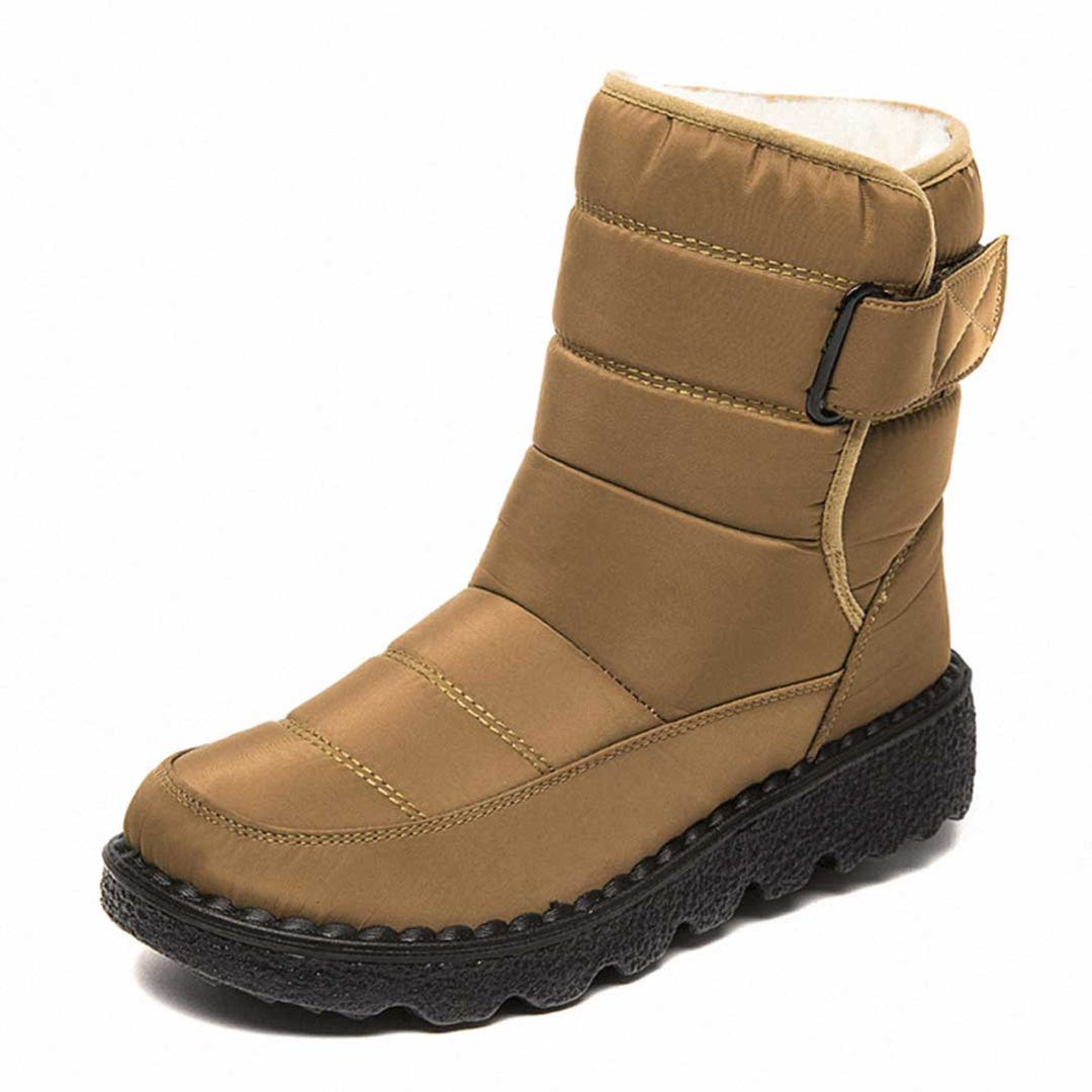 Quilted Winter Boots for Women with Fur Lining and Non Slip Sole