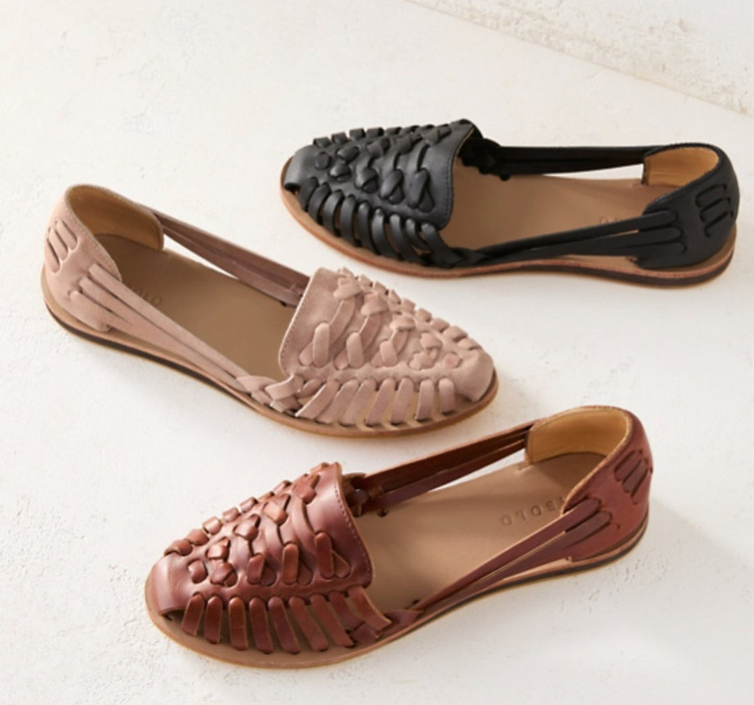 Woven Closed-Toe Sandals for Women | Slip-On Flat Sandals